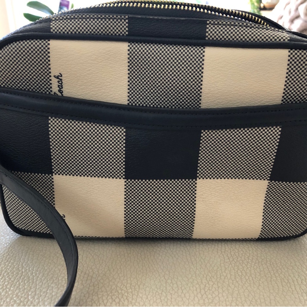 Coach Black & White Checkered Crossbody Bag - Picture 4 of 4